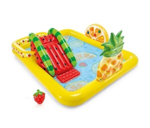 Бассейн Intex Игровой центр-бассейн Fun'n Fruity с горкой и распылителем