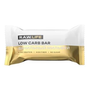 Батончик R. A. W. Life Low Carb протеиновый Ванильный Мильфей 35 г