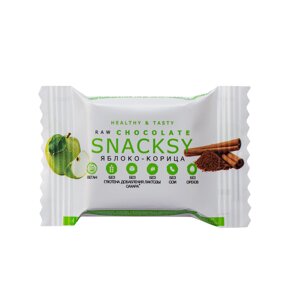 Батончик Snacksy Mini Raw Chocolate с яблоком и корицей 20 г