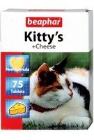 Beaphar Kitty's+Cheese / Кормовая добавка Беафар для кошек Витаминизированное лакомство с Cыром (сердечки"