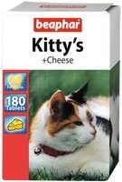 Beaphar Kitty's+Cheese / Кормовая добавка Беафар для кошек Витаминизированное лакомство с Cыром (сердечки"