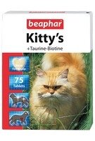 Beaphar Kitty's+Taurine+Biotin / Кормовая добавка Беафар для кошек Витаминированное лакомство с Таурином и Биотином (сердечки"