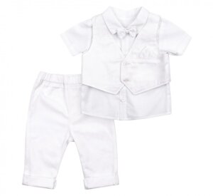 Bembi Крестильный комплект для мальчика (рубашка, жилетка, брюки) КП178