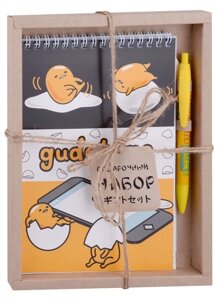 Блокнот А5 60л Gudetama +ручка шариковая автоматическая, подар. уп.