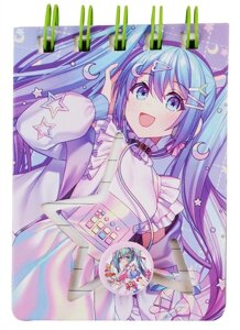 Блокнот А7 70л лин. Anime girls спираль, карт. обл., ассорти, инд. уп.