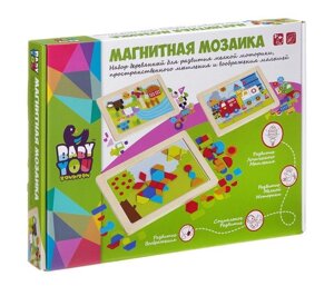 Bondibon Игра деревянная магнитная мозаика Ферма Bох