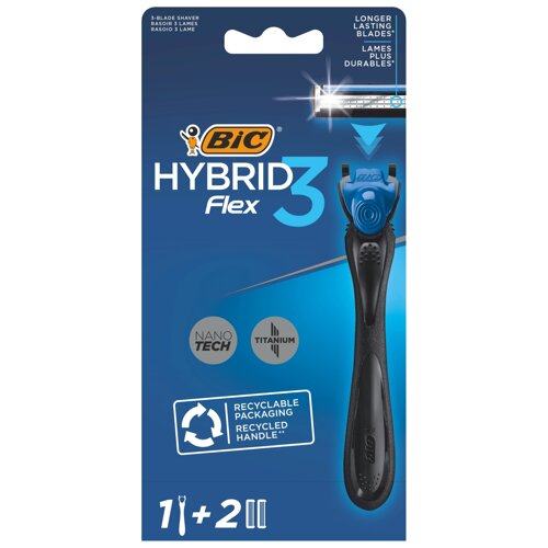 Бритва мужская Bic Flex 3 Hybrid 2 лезвия