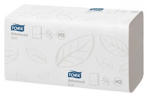 Бумажные полотенца Tork Singlefold 100278 H3 ультрамягкие (Блок: 15 уп. по 200 шт.) 100278-60