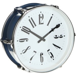 Часы настенные IsTime Drum синие 39,5х17,3х37 см