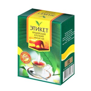 Чай черный Этикет индийский крепкий листовой 100 г