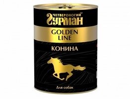 Четвероногий Гурман Golden Line / Консервы Золотая линия для собак Конина натуральная в желе (цена за упаковку)