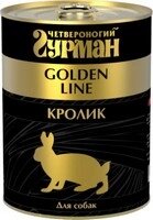 Четвероногий Гурман Golden Line / Консервы Золотая линия для собак Кролик натуральный в желе (цена за упаковку)