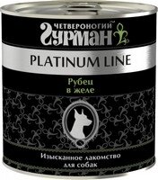 Четвероногий Гурман Platinum Line / Консервы Платиновая линия для собак Рубец говяжий в желе (цена за упаковку)