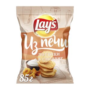 Чипсы картофельные Lays Из печи Лисички в сметане 85 г