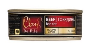 Clan De File / Консервы Клан для кошек Говядина (цена за упаковку)