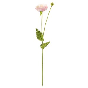 Цветок искусственный Most flowers Мак бело-розовый цветок и нераспустившийся бутон