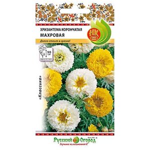 Цветы Хризантема Русский огород махровая смесь 1 г