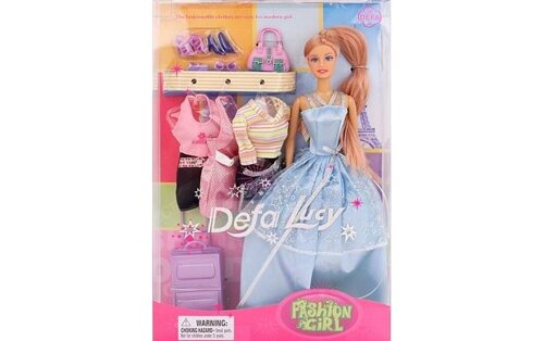 Defa Кукла с набором платьев и аксессуарами 29 см