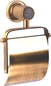 Держатель туалетной бумаги Boheme Royal Cristal Bronze с крышкой 10921-BR