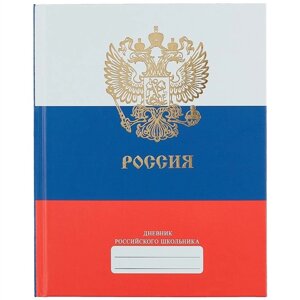 Дневник для ср. и ст. кл. Дневник российского школьника. Дизайн 2 (21), 7БЦ, тисн. фольгой, мат. ламин