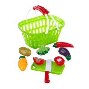 Donty-Tonty Игровой набор Овощи и фрукты на липучках в корзинке OB-L1