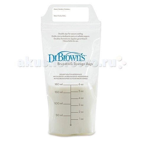 Dr. Brown's Пакеты для хранения грудного молока 180 мл 25 шт.