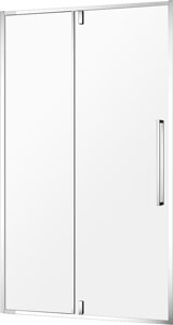 Душевая дверь в нишу AQUAme AQM7108-9 90 см, профиль хром, стекло прозрачное