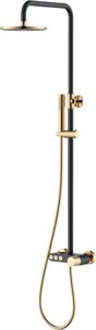 Душевая стойка Boheme Stick 128-BG. 2 black touch gold