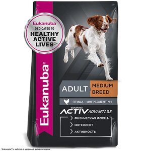 Eukanuba Adult Medium Breed / Сухой корм Эукануба для взрослых собак Средних пород с Курицей