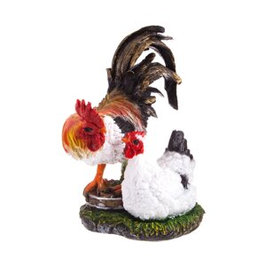 Фигура садовая Петух с курицей