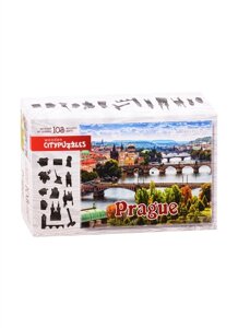 Фигурный деревянный пазл Citypuzzles Прага, 103 детали