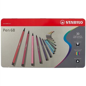 Фломастеры профессиональные «Pen 68», Stabilo, 30 цветов