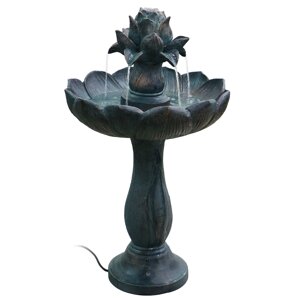 Фонтан Haomei Fountain лотос серый 52х52х90 см