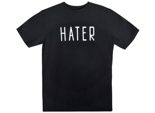 Футболка Hater (черная) (текстиль) (one size)