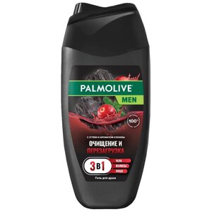 Гель для душа мужской Palmolive MEN Очищение и Перезагрузка 3 в 1 для тела, волос и лица, 250 мл