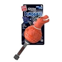GiGwi Dog Push to Mute / Игрушка Гигви для собак Dinoball Динозавр с отключаемой пищалкой Оранжевый