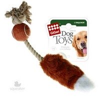 GiGwi Dog Toys / Игрушка Гигви для собак Мячик с лисьим хвостом и пищалкой
