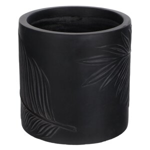 Горшок цветочный L&t pottery цилиндр leaf черный d37