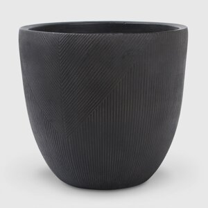 Горшок для цветов L&t pottery геометрия антик черный d44