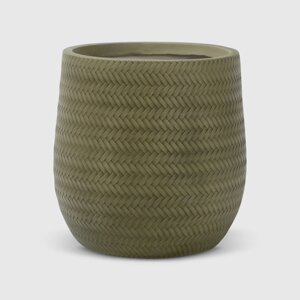 Горшок для цветов L&t pottery плетение блеклый зеленый d22