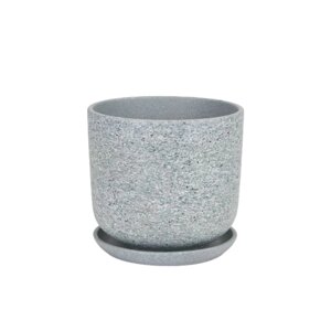 Горшок Студия-Декор Серый камень №3 15 см цилиндр