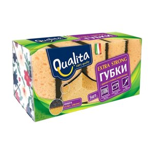 Губки Qualita кухонная Extra strong 5 шт