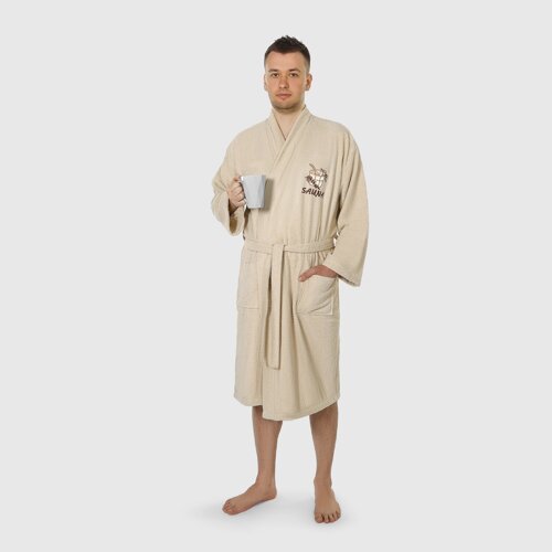 Халат мужской махровый Asil Sauna Kimono brown XXL