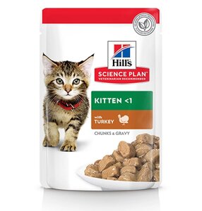 Hills Science Plan Kitten Turkey / Паучи Хиллс для Котят до 1 года с Индейкой (цена за упаковку)