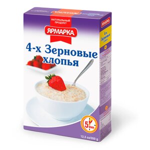 Хлопья Ярмарка 4-х злаковые 350 г