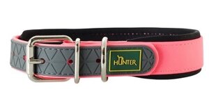 Hunter Convenience Comfort / Ошейник Хантер для собак биотановый мягкая горловина неон Розовый
