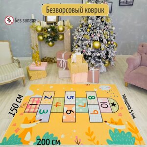 Игровой коврик TESCON Безворсовый войлочный детский коврик "Классики-Лисы" 150*200 см