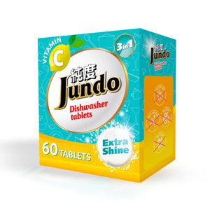 Jundo Таблетки для посудомоечной машины 3 в 1 с витамином С и активным кислородом 60 шт.