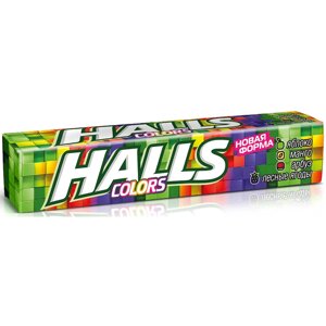 Карамель Halls Colors леденцовая ассорти, 25 г