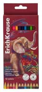 Карандаши цветные 12цв Safari трехгранные, ErichKrause